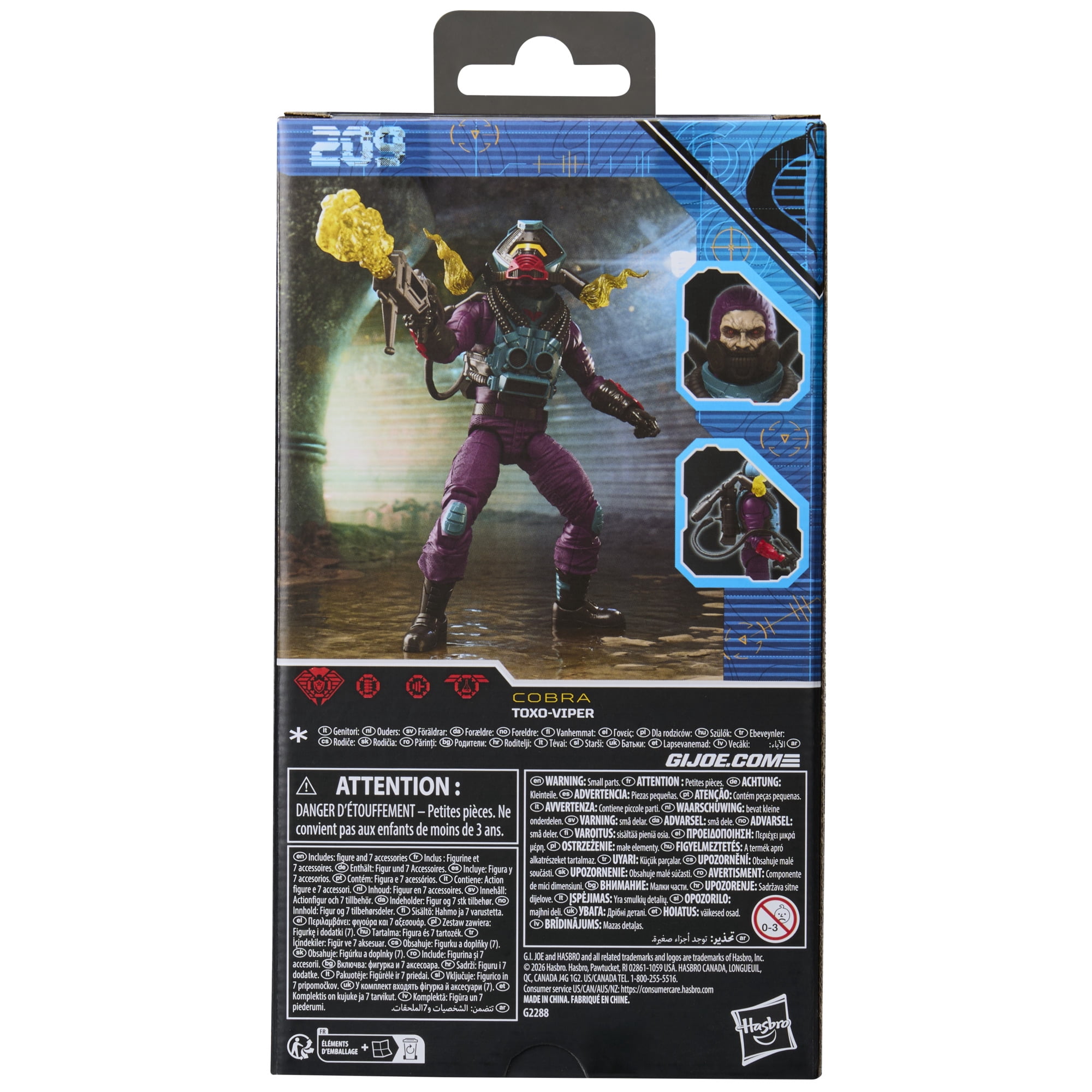 G.I. Joe Classified Series 209, Toxo-Viper, 6 Inch Action Figure