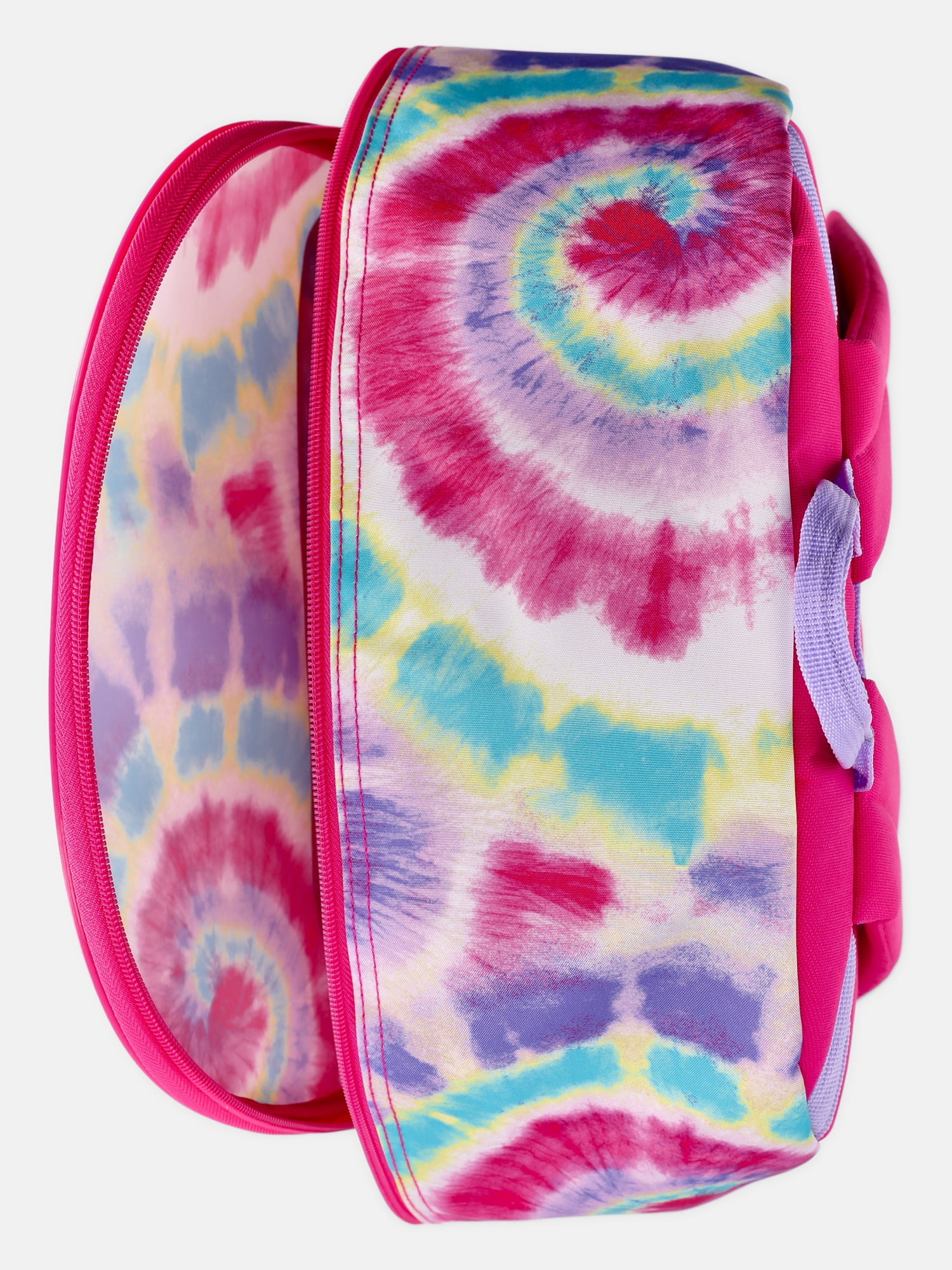 Wonder Nation Girl's 17" Swirl Tie Dye Backpack & Lunch Set, Pink
