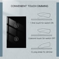 thumbnail image 2 of Graflsoa Smart WiFi Dimmer Switch with App Control, 1/2/3 Gang Touch Panel, 90-250V, US Standard, Black, Compatible with Alexa and Tuya App, 2 of 7