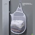 thumbnail image 2 of Cesto de Ropa Sucia Inteprter Plegable Bolsa de Malla Blanco, 2 of 6