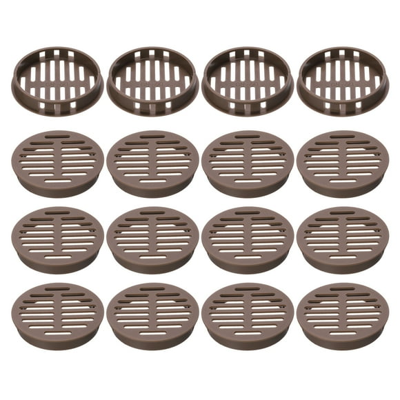 Uxcell 20 Pcs Évents Ronds 60mm/2.4 Po, Couverture de Ventilation Marron Foncé pour Salle de Bain