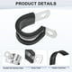 thumbnail image 2 of Uxcell 12 Paquete de Abrazaderas de Cable 15 mm Acero Inoxidable 304 Goma Forma R para Tubo, 2 of 7