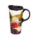 thumbnail image 2 of Evergreen Beautiful Blue Bonnet Red Truck Ceramic Travel Cup - 5 x 7 x 4 Inches, 2 of 2