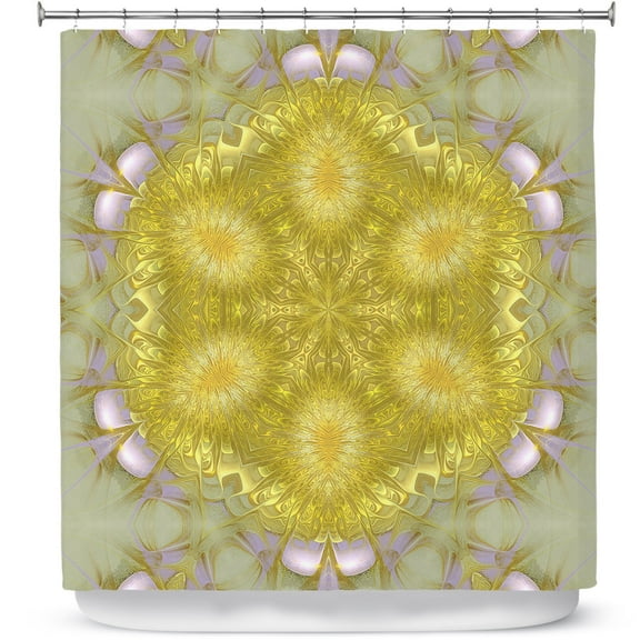 Shower Curtains 70" x 73" from DiaNoche Designs by Pam Amos - Star Struck 2 Yellow