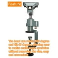 thumbnail image 4 of Table Vise 3", Swivel Vise 360° Rotating, Universal Bench Vise for Drilling, Woodworking, Jewelry, Metalworking - Heavy Duty Aluminum Alloy Vise, 4 of 5