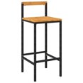 thumbnail image 2 of vidaXL 11 Piece Garden Bar Set Black Poly Rattan& Solid Wood Acacia, 2 of 4