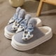 thumbnail image 3 of Zapatillas de algodón con lazo de otoño e invierno para mujer, zapatos de algodón informales bonitos y cálidos para interiores, Zapatillas de felpa para niñas, 3 of 5