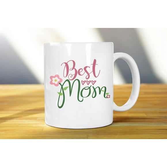 Best Mom Coffee Mug - Great Gift for Mothers Day or Mom's Birthday 11oz White