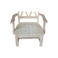 thumbnail image 3 of International Concepts Solid Wood Double X-Back Chair with Arms Ready to Finish, 3 of 13
