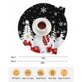 thumbnail image 6 of 15 Inch Round Placemats Set of 6, Black Plaid Christmas Non Slip Heat Insulation PP Table Mats, Snowman Gifts Xmas Tree Winter Snowflake Washable Place Mats for Kitchen Dining Party Table Decor, 6 of 7