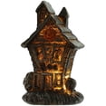 thumbnail image 1 of Casa encantada de resina navideña: casas de pueblo iluminadas con LED con figuritas, colección Village, adorno de decoración de habitación interior MFZFUKR WRLF-616-3, 1 of 1