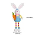 thumbnail image 3 of Hometravel Easter Bunny Doll Holding Radish Flower, Sitting Position with Beaded Feet, Pink Showcase Window Decoration, Festive Prop for Home, Party, Display, 3 of 3