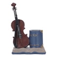 thumbnail image 2 of Retro Pen Holder, Beautiful Practical Musical Instrument Pen Holder Blue Vintage Violin Multi Purpose  for Office, 2 of 7