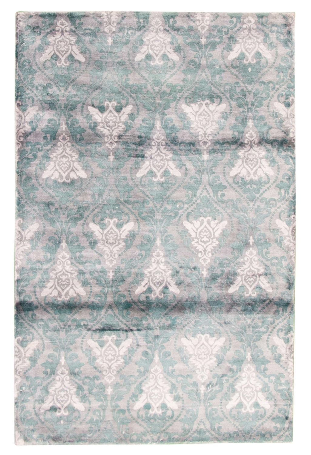 ECARPETGALLERY 5'0" x 8'0" Transitional Galleria Hand Loomed Area Rug for Living Room, Dining Room and Bedroom in Grey