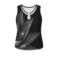 thumbnail image 6 of Hueook Floral Tank Tops for Women Padded Womens Print Tank V-Neck Casual Blouse Summer Sleeveless T-Shirt Tops Dark Gray 2X, 6 of 6