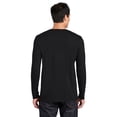 thumbnail image 4 of Gildan Softstyle Cotton with Long Sleeve T-Shirt, Crewneck Rib Collar Black Tee, S, 4 of 5