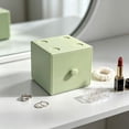 thumbnail image 5 of Desktop Storage Box with Drawer - Macaron Building Block Organizer for Cosmetics, Jewelry, Small Items | Space Saving Desk Accessory Organizer for Home, Vanity Tabletop | Plastic Storage Container, 5 of 7