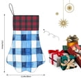 thumbnail image 2 of Dog Paw Decorative Socks 17x11.8in Top With A Strap Design For Easy Hanging For Festive Christmas Party Decorations Cornflowerblue Checked Hand-Drawn Sketch_1, 2 of 8