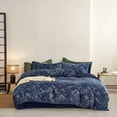 thumbnail image 1 of Zhuge Ensemble de Draps, Ensemble de Draps et Taies d'Oreiller, Ensemble Lit Simple, Literie d'Hôtel, Déco Maison (Bleu), 1 of 5