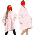 thumbnail image 1 of goowrom Family Cartoon Digital Printing Lamb Wool Warm Hooded Blanket, 1 of 9