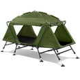 thumbnail image 3 of Tcbosik Tent Cot, 2-in-1 Multifunctional Folding Camping Cot, Elevated Tent with Carrying Bag for Outdoor Hiking, Fishing, Picnic, Travel, Green, 3 of 15