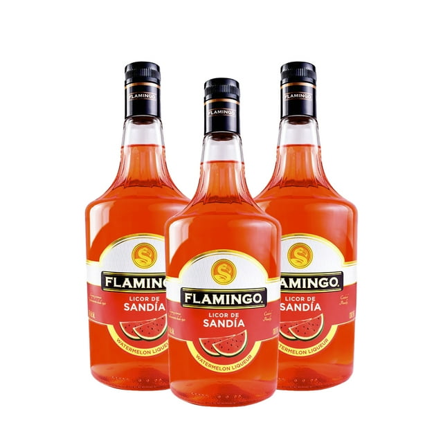 PACK DE 3 LICOR FLAMINGO SANDIA 1LT