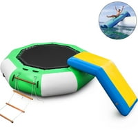 water trampolines inflatable bouncer trampoline sports vevor 10ft padded bounce splash swim platform slide