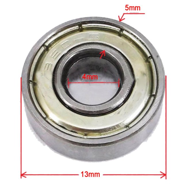 10 Pcs/Set Roulements à Billes Profonds en Acier 4x13x5mm 624zz Scellés Accessoires de Réparation