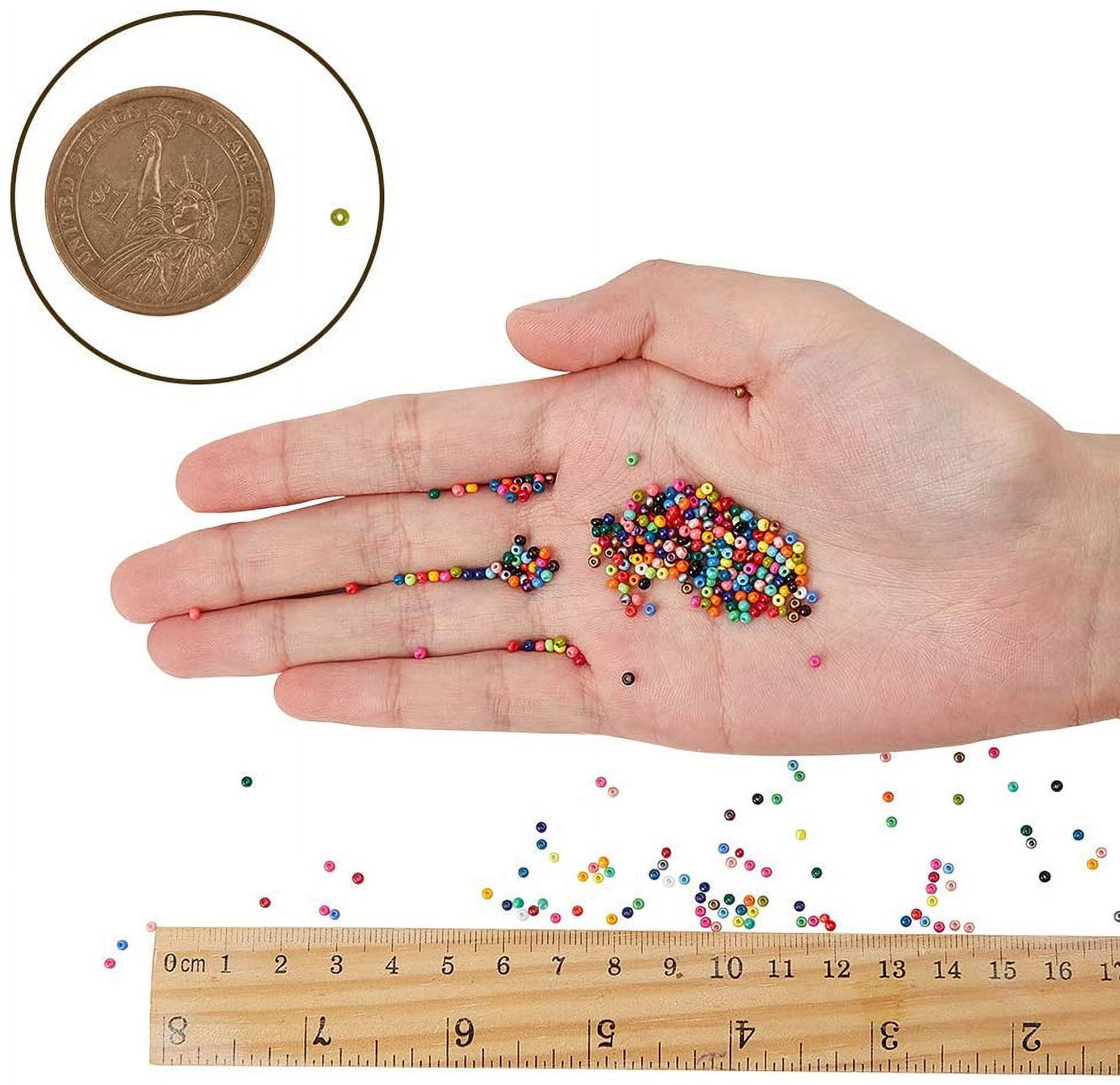 24000 Pcs 11/0 Multicolor Beading Glass Seed Beads 24 Colors 2mm Round Pony Bead Mini Spacer Beads with Container Box