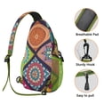 thumbnail image 4 of Sac à Dos Rétro Boho pour Femmes Hommes avec Rangement Superposé, Sac de Jour Artistique Vintage, 4 of 6