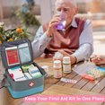 thumbnail image 3 of Primegos Pill Organizer Storage Bag with Handle Zipper Closure Waterproof Design Medication Travel Carrying Bag, 3 of 8