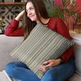thumbnail image 2 of Plutus Brands Blue Plutus Weave Stripe Luxury Throw Pillow 26 in x 26in, Double Sided 26" x 26", 2 of 2
