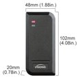 thumbnail image 3 of Visionis VIS-3100 Access Control Black RFID Weatherproof IP66 Proximity Card Reader 125KHz Compatible with Wiegand 26 Bit for Door Entry System, 3 of 5
