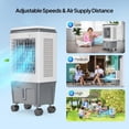 thumbnail image 6 of PEXMOR 5.2Gal Portable Air Cooler, 1400CFM Evaporative Swamp Cooler Fan with Remote, 12H Timer, 4 Ice Boxes, 3 Speeds, Indoor Outdoor, 6 of 8