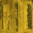thumbnail image 1 of Ahgly Company Indoor Square Oriental Yellow Industrial Area Rugs, 3' Square, 1 of 4