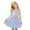 A Light Blue, variant on Dress for Girls Little Big Girls Strappy Dress V Neck Sleeveless Conch Print Elegant Summer Casual Lightweight Fashionable Outfit Multicolour 6 Years-7 Years