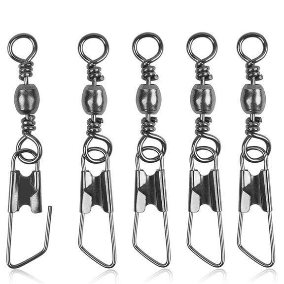 100Pcs Fishing Barrel Swivel with Nice Snap Fishing swivels snaps for Fishing Hooks Artificial Bait Fishing Accessories Tackle