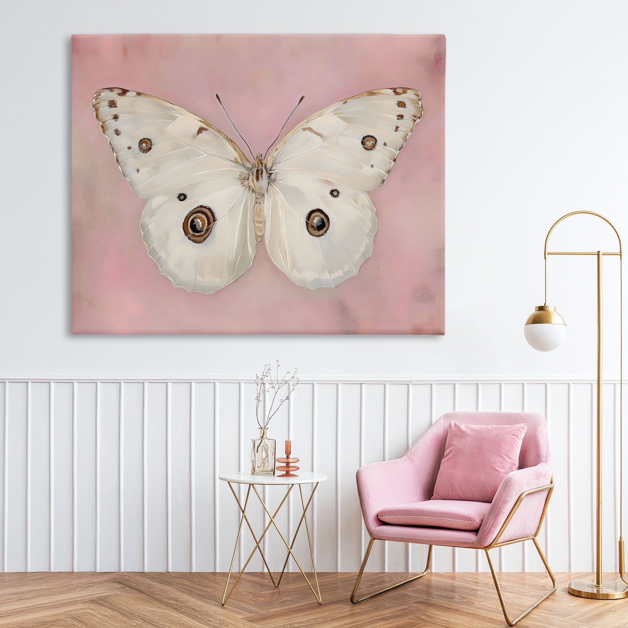 Stupell Industries Gossamer Butterfly on Blush Background Canvas Wall Art, design by Arlington Prints