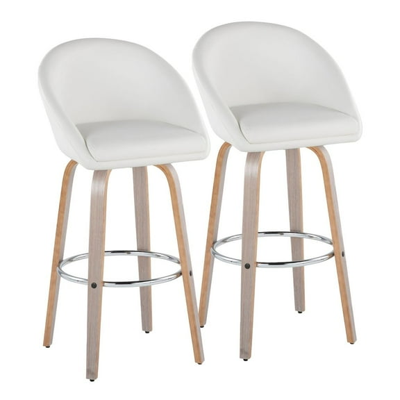 LumiSource Matisse Highback 30" Fixed-Height Barstool - Set of 2