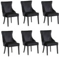 thumbnail image 1 of Stonefort Chair (wood legs) SET OF 6 IN BLACK COLOR, 1 of 5
