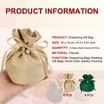 thumbnail image 2 of Uxcell Flannel Drawstring Gift Bags, Jewelry Pouches Mini Gift Packaging Bag, 6 x 5.5 in Storage Pouch with Pearl (12 Pack, Dark Green/Champagne), 2 of 7