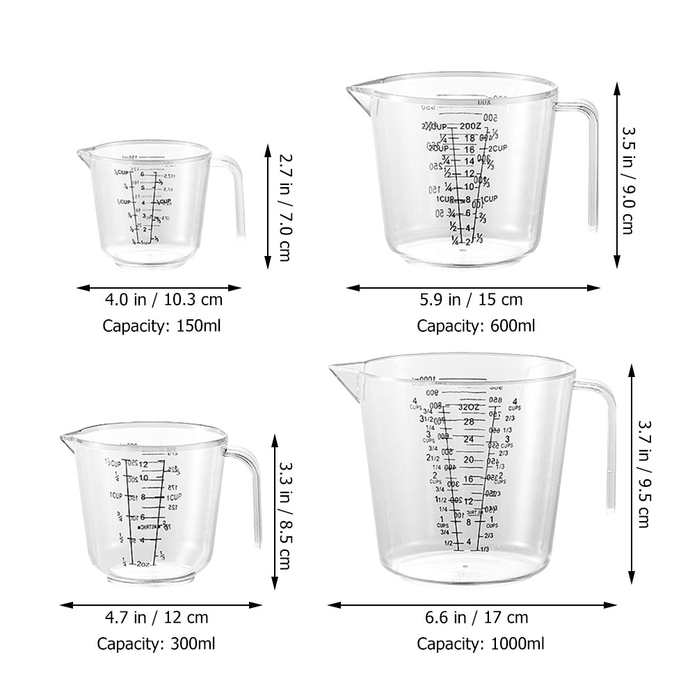 Soimiss Measuring Cup Ps Assorted Color 4Pcs