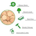 thumbnail image 4 of Rodajas de madera de haya natural de 2.0 in, 30 piezas de monedas de madera maciza de 5 cm sin terminar, fichas redondas para proyectos de manualidades, manualidades, adornos, 4 of 5