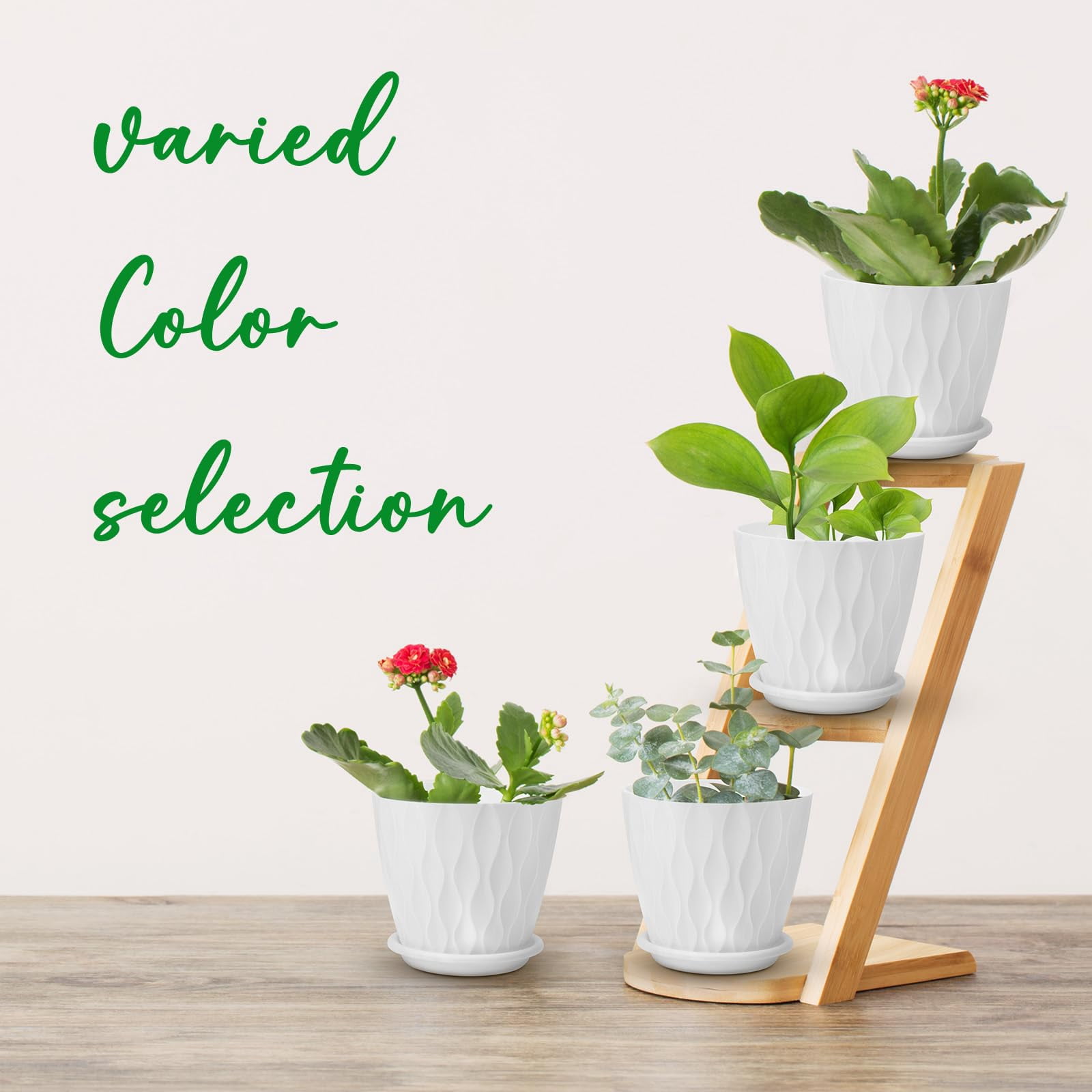 White Plastic Plant Pots & Planters