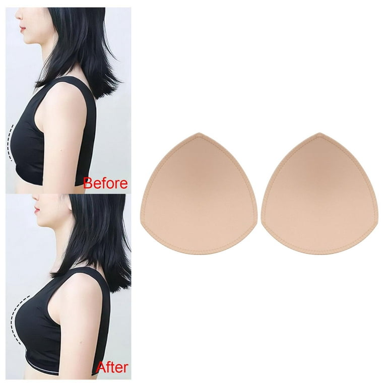 Triangle Bra Pads Inserts Sponge Pads Bra Cups Inserts Removable Push up  Breathable Soft Chest Push up Insert Pads for Skin 