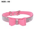 thumbnail image 2 of Collar de perro de cristal con lazo, collar de perro con diamantes de imitación, collar de perro dorado brillante, 2 of 5