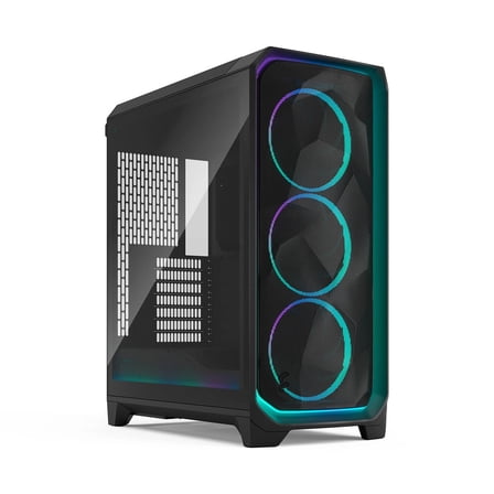 Fractal Design Meshify 3 Ambience Pro Black RGB Light Tint Tempered Glass E-ATX Mid Tower Computer Case