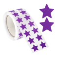 thumbnail image 1 of Rollo de Etiquetas de Estrella Uxcell, Etiquetas Autoadhesivas de Recompensa para Suministros de Maestros en el Aula Violeta, 1 of 6