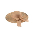 thumbnail image 2 of QSAWXQZ Women's Speckled Woven Sun Hat Wide Brim Floppy Cap with Large Bowknot Ribbon for Beach Vacation and Summer Resort Khaki Free Size, 2 of 3