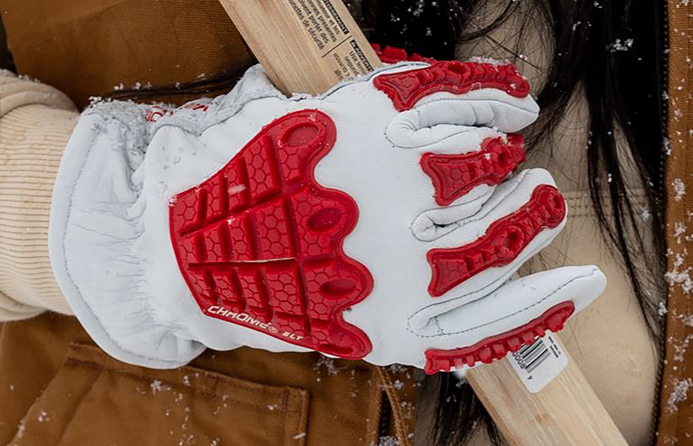 Chrome SLT 4067W-M Leather Winter Gloves Impact Work Gloves, A7 Cut, C100 Thinsulate Liner, Medium